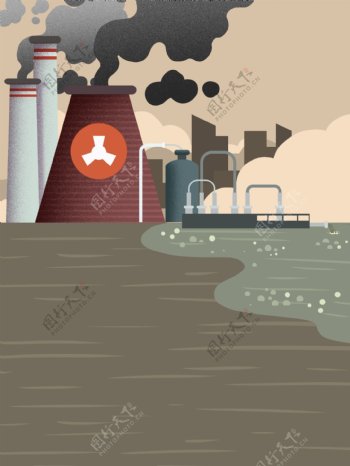工业废气污染背景设计