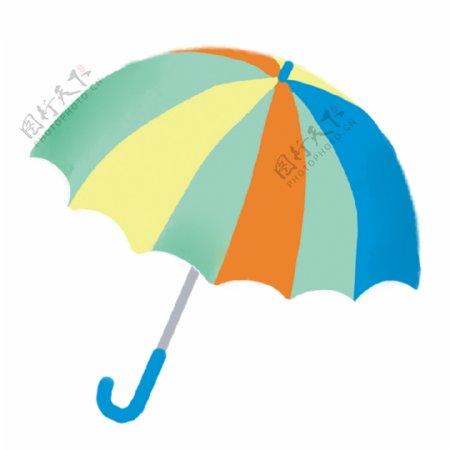 彩色阳伞装饰元素