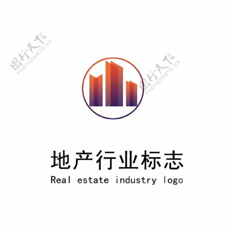 简约多彩地产logo