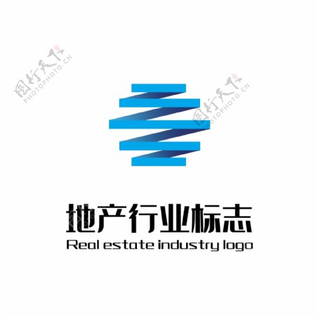 简约立体地产logo