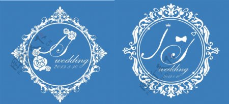 蓝色婚礼logo