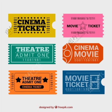 6款创意单人电影票设计