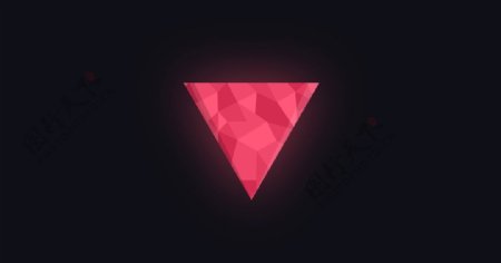 红色几何三角背景