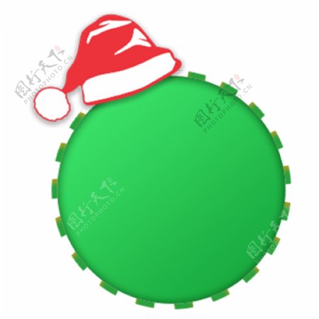 绿色圆形的圣诞边框