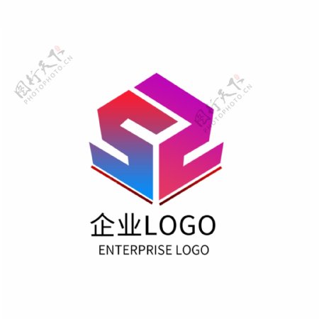 彩色渐变科技公司LOGO企业标志设计
