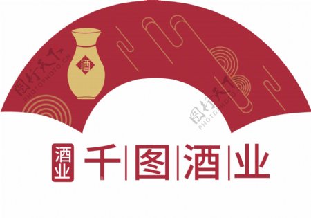 中国古风酒logo