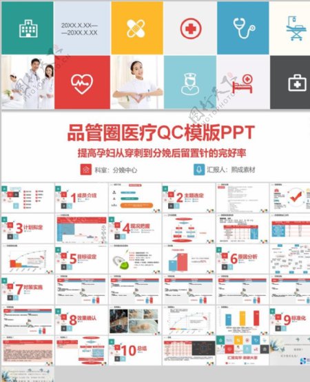 品管圈医疗QC模板PPT