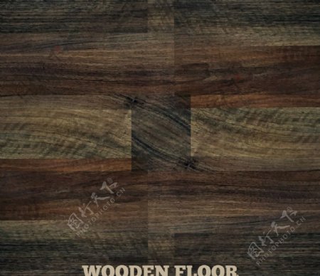 漂亮的深色木地板