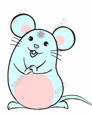 老鼠动物鼠年卡通可爱生肖