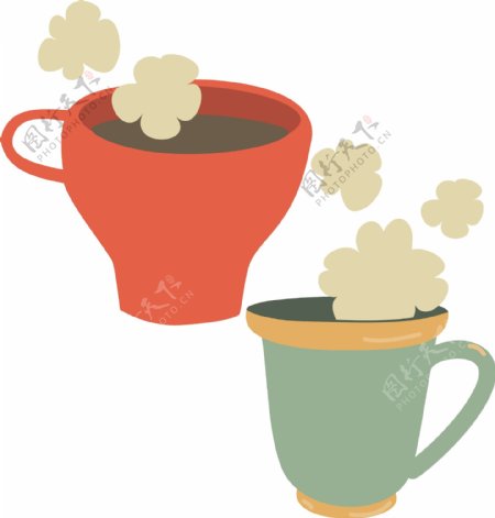 咖啡茶杯插画