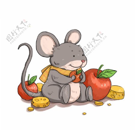 老鼠吃苹果