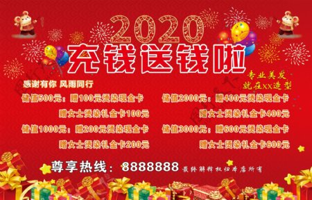 红色喜庆2020年宣传促销海报