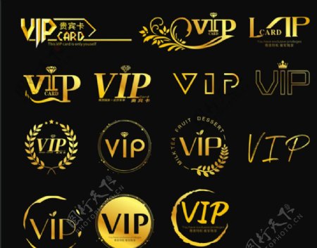 VIP字体金色金VIP字体