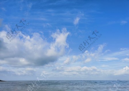马六甲海峡的蓝天