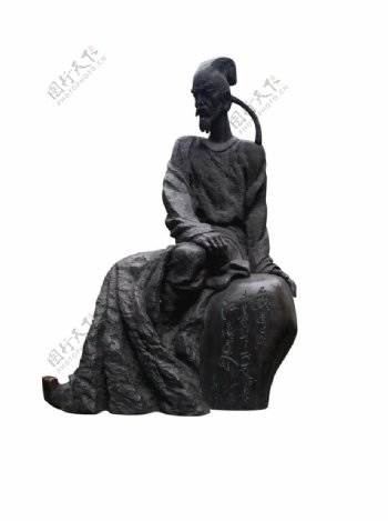 杜甫雕像诗圣诗人杜少陵