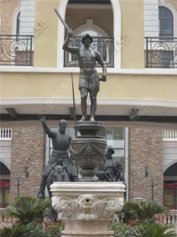罗马士兵雕塑