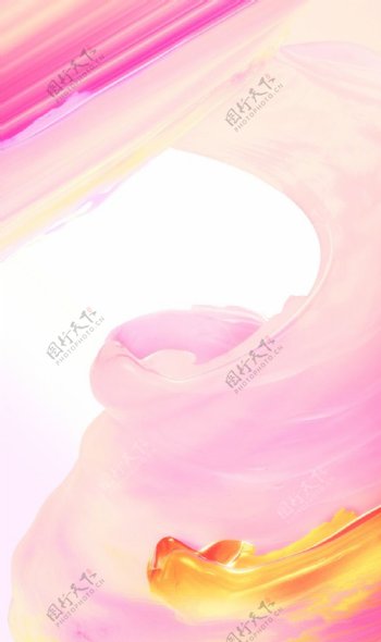粉色云卷