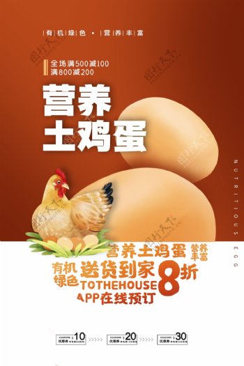 土鸡蛋海报