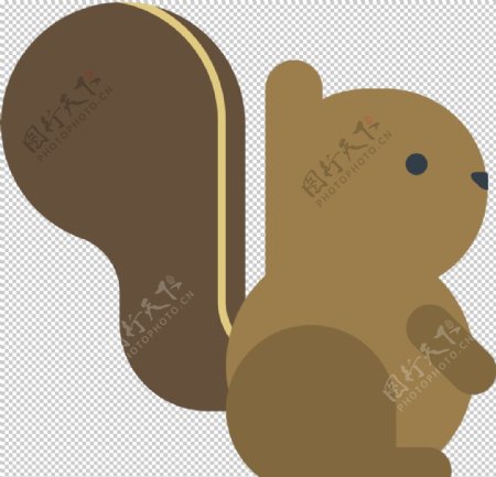 松鼠动物标志图形图标装饰素材