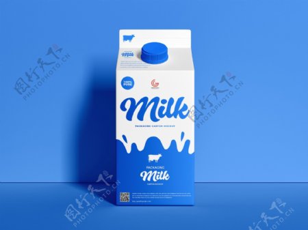 牛奶盒包装样机