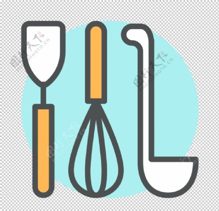 勺子工具图标图形标志素材