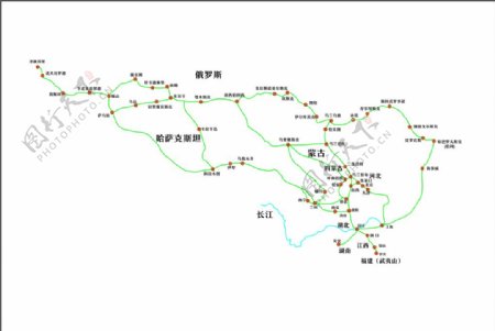 茶马古道线路图