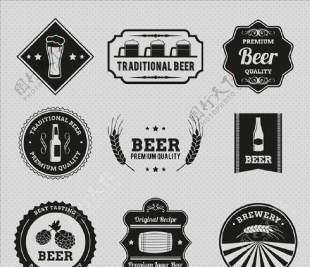 复古啤酒徽章
