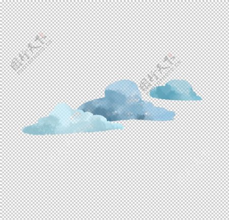 云朵云层插画卡通背景素材