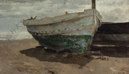 海岸风景古典油画