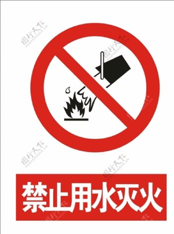 禁止用水灭火