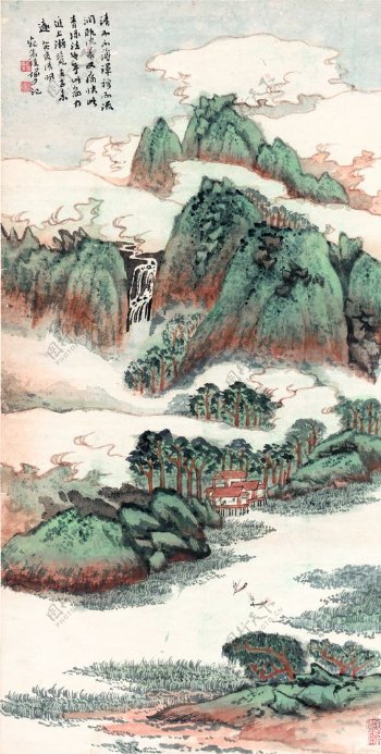 水墨山水国画风景