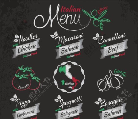 意大利餐厅贴纸