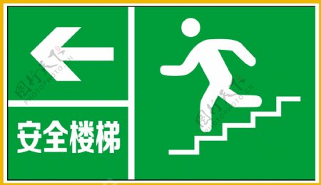 消防标识安全楼梯