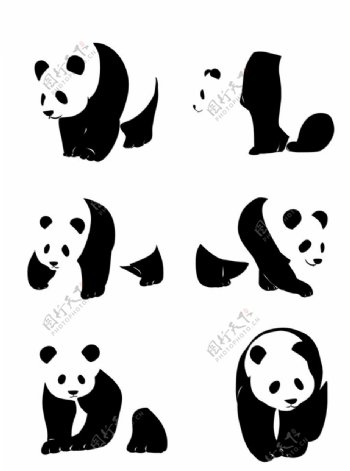 手绘熊猫图片