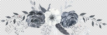 水彩花朵装饰图案