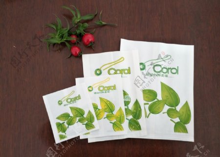 绿叶小吃防油纸打包袋