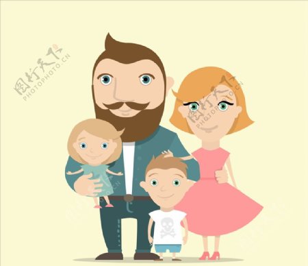 家庭插画图片