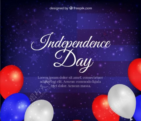 独立日背景气球图片