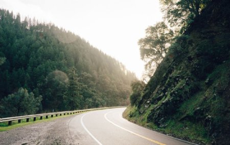 通道公路自然生态背景素材