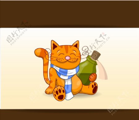 滑稽橙色猫图片