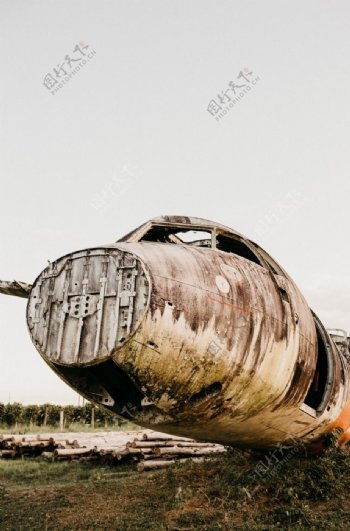 飞机残骸图片