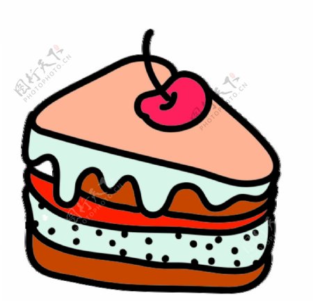 卡通手绘蛋糕图标图片