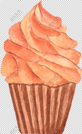 水彩蛋糕插画图片