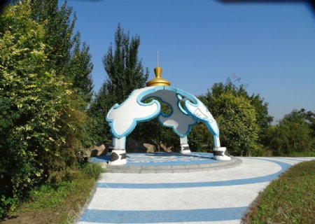 蒙古风情园雕塑图片