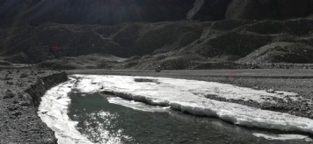 冰雪峡谷风景图片