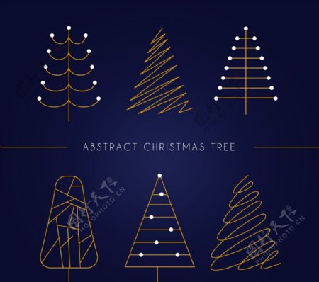 抽象圣诞树图片