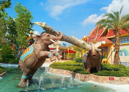 大象戏水广州融创乐园图片