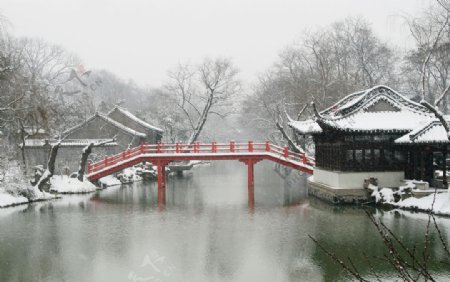 雪后小红桥图片