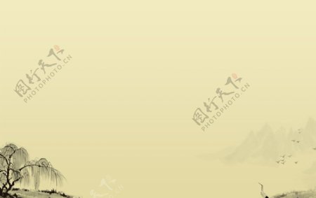 中国风水墨背景水图片