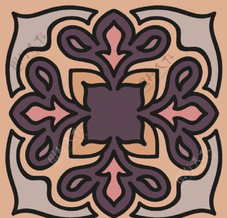 民族古典花纹底纹背景图片